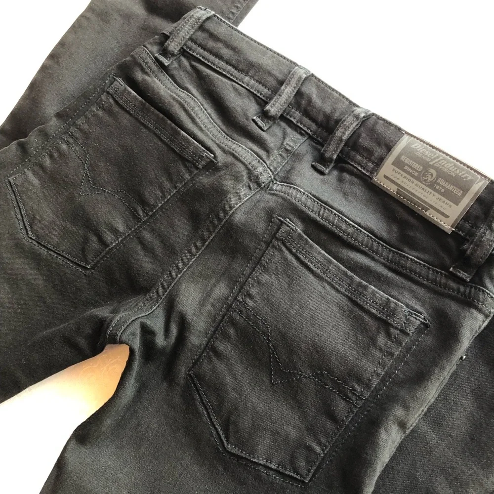 Diesel Industry Sleenker-J-N Slim Black Denim Jeans Pants Boys Kids Size 10Y